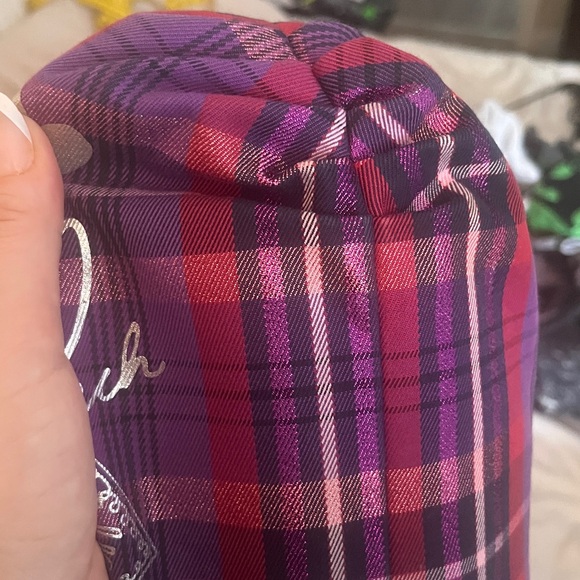 Coach Limited Edition Poppy Tartan Berry Plaid Large Glam Tote Bag - Picture 11 of 14